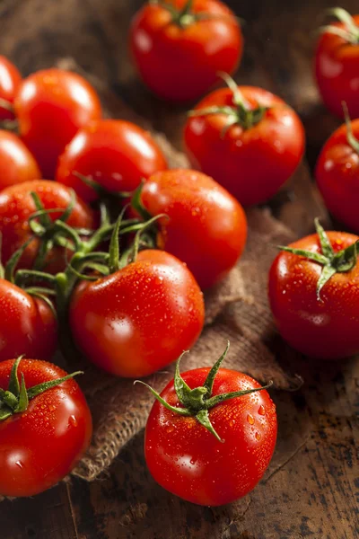 Biologische rode rijpe tomaten — Stockfoto