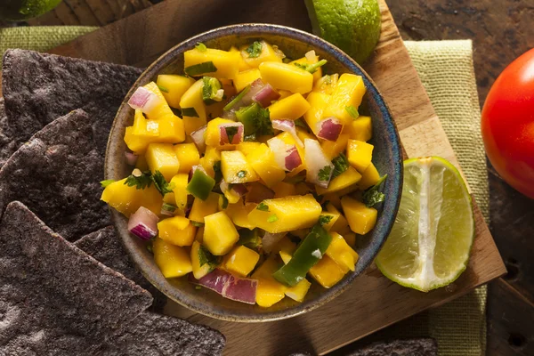 Fresh Homemade Mango Salsa — Stock Photo, Image