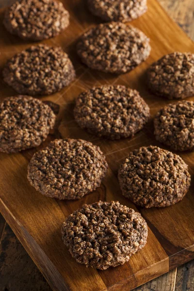 Bolachas de aveia com chip de chocolate duplo — Fotografia de Stock