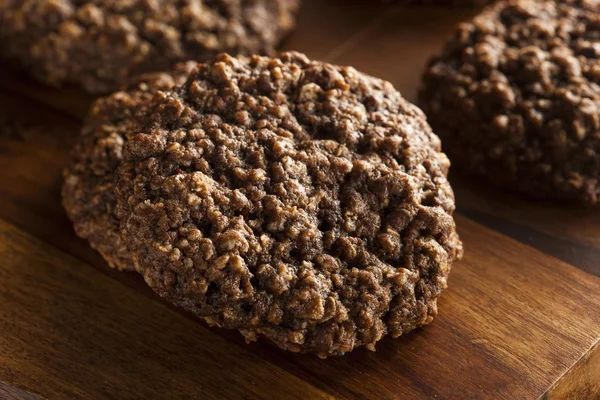 Bolachas de aveia com chip de chocolate duplo — Fotografia de Stock