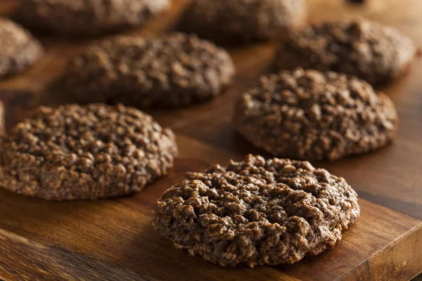 Подвійний шоколадний чіп вівсяне печиво — стокове фото