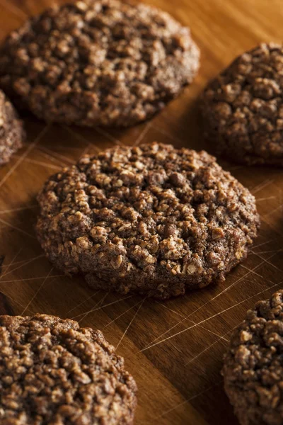 Double Chocolate Chip Oatmeal Cookies — Stock Photo, Image