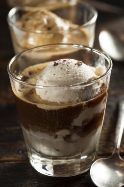 ev yapımı affogato dondurma ile