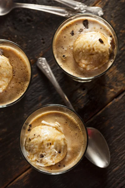 自制 affogato 配冰激淋 — 图库照片