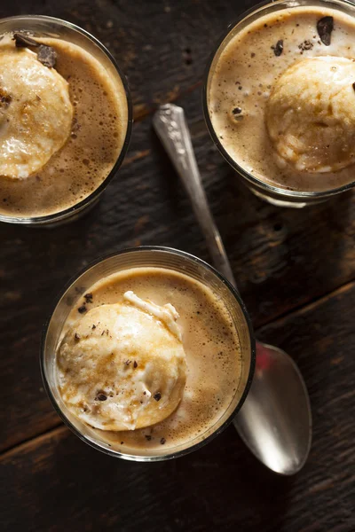 自制 affogato 配冰激淋 — 图库照片