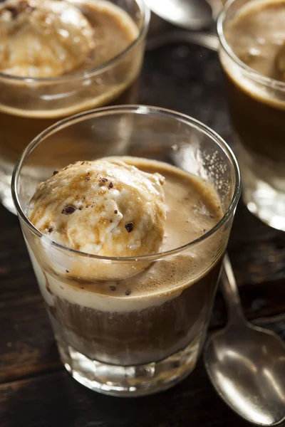 Domácí affogato se zmrzlinou — Stock fotografie