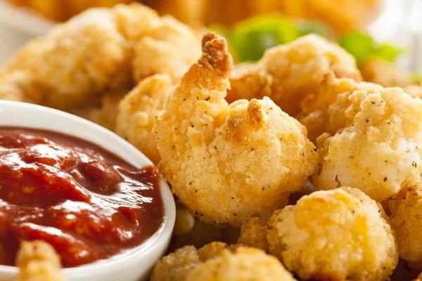 Organic Breaded Popcorn Shrimp — Stock Photo, Image