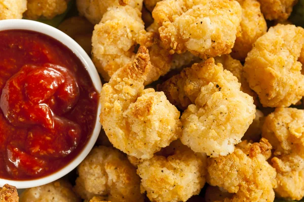 Organic Breaded Popcorn Shrimp — Stock Photo, Image