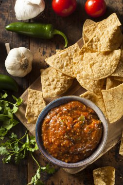 Organik kırmızı baharatlı salsa