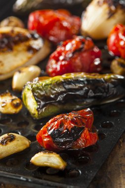 sağlıklı organik kavrulmuş sebze