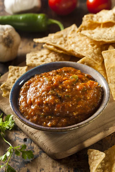Organic Red Spicy Salsa — Stock Photo, Image