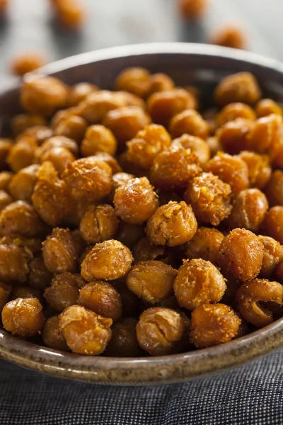 Healthy Roasted Seasoned Chick Peas — Stock Photo, Image