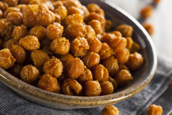 Healthy Roasted Seasoned Chick Peas — Stock Photo, Image