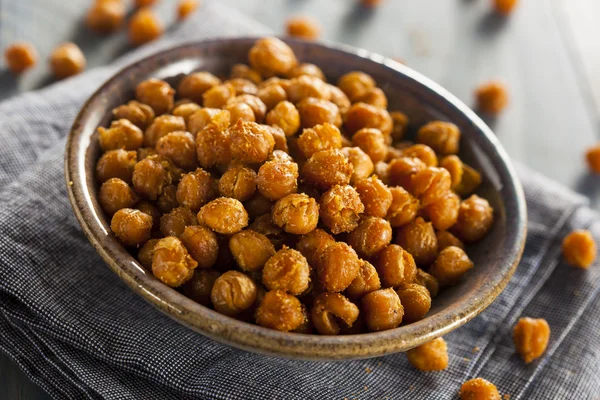 Healthy Roasted Seasoned Chick Peas — Stock Photo, Image