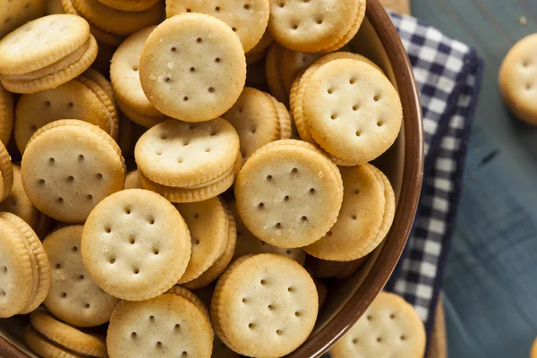 Friska jordnötssmör smörgås kex — Stockfoto