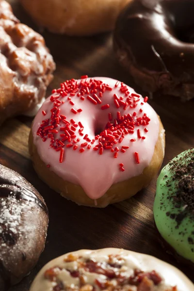 Assorted Homemade Gourmet Donuts — Stock Photo, Image