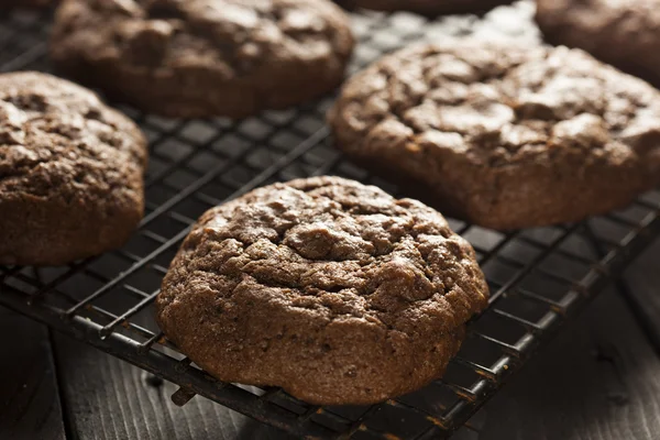 Homemade Double Chocolate Chip Cookies — Stock Photo, Image