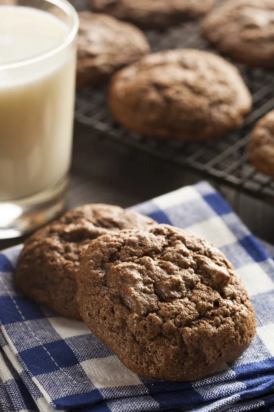 Hausgemachte Double Chocolate Chip Cookies — Stockfoto