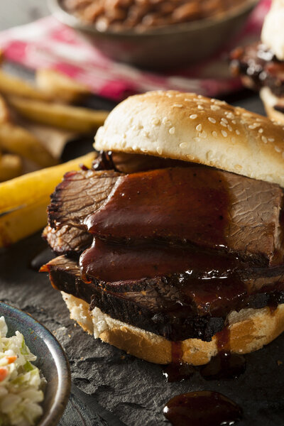 Smoked Barbecue Brisket Sandwich