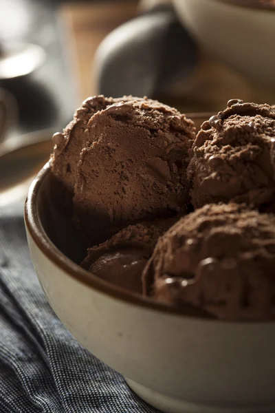 Homemade Dark Chocolate Ice Cream — Stock Photo, Image