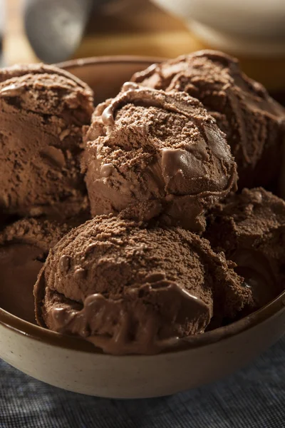 Σπιτικό σκοτεινή σοκολάτα παγωτό — Φωτογραφία Αρχείου