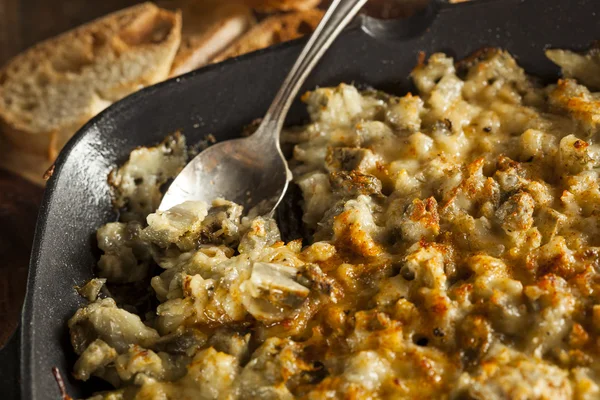 Homemade Cheesy Garlic Artichoke Spread — Stock Photo, Image