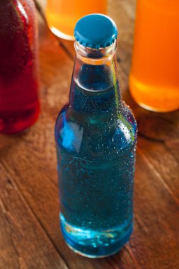 Assorted Organic Blue Craft Sodas clipart