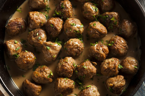 Homemade Swedish Meatballs with Cream Sauce