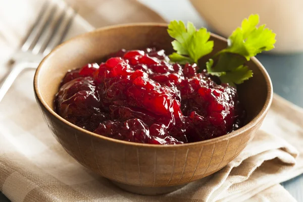 Salsa biologica di Lingonberry Preserve — Foto Stock