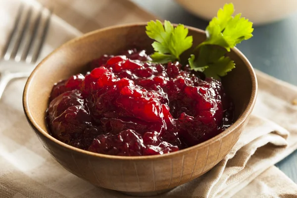 Molho orgânico Lingonberry Preserve — Fotografia de Stock