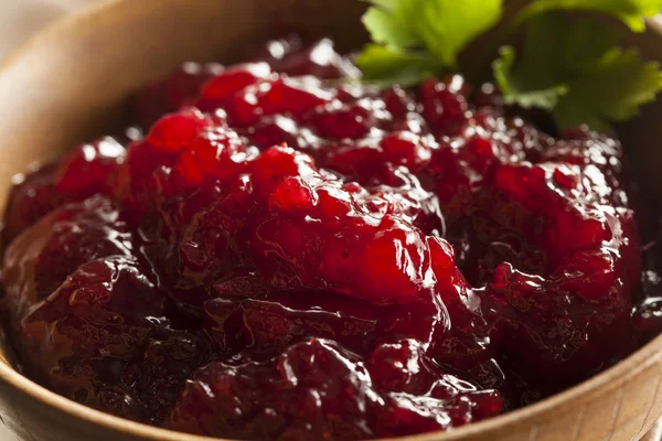 Salsa biologica di Lingonberry Preserve — Foto Stock