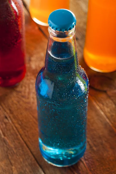 Assorted Organic Blue Craft Sodas — Fotografie, imagine de stoc