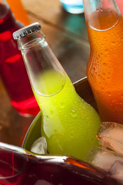 Assorted Organic Craft Sodas — Stock Photo, Image