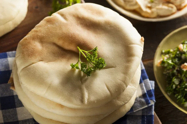 Homemade Organic Pita Bread — Stock Photo, Image