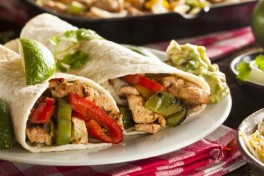 Homemade Chicken Fajitas with Vegetables clipart