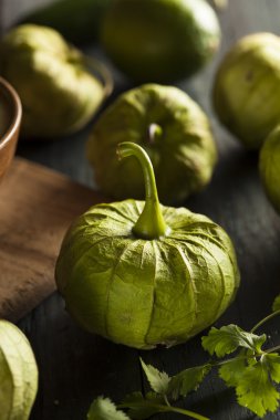 organik yeşil tomatillos grubu