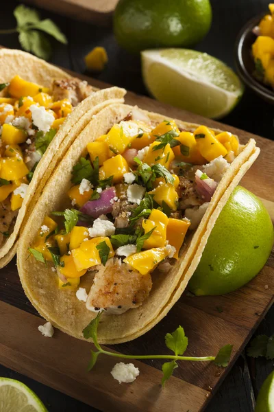 Tacos caseros de pescado Baja — Foto de Stock