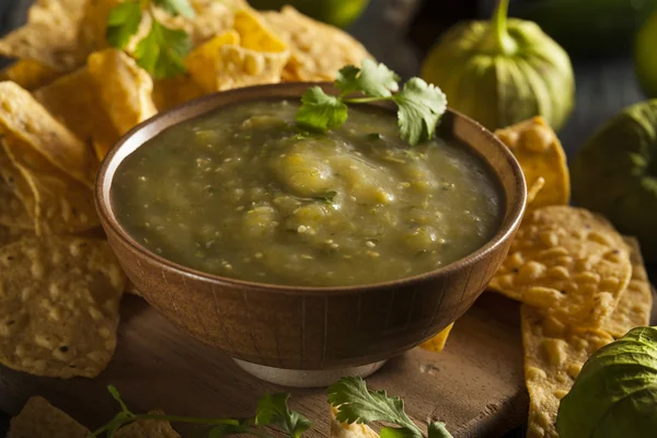 Salsa Verde caseiro com Cilantro — Fotografia de Stock