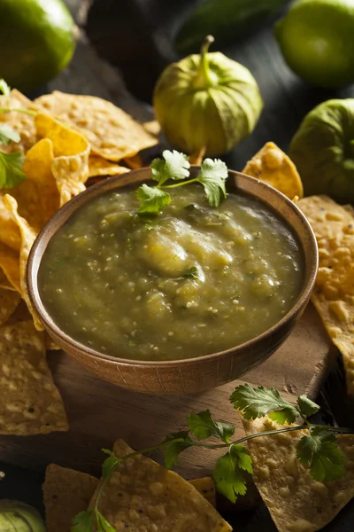 Salsa Verde caseiro com Cilantro — Fotografia de Stock