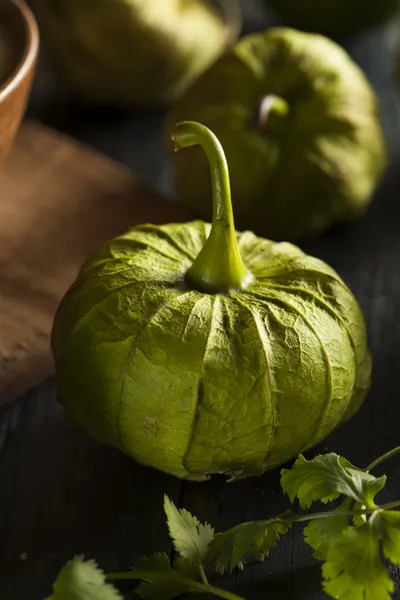 Grupo de Tomatillos Orgânicos Verde — Fotografia de Stock