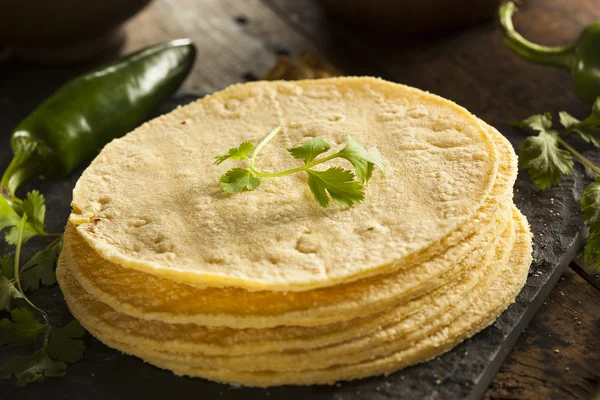 Pila de Tortillas de Maíz Caseras — Foto de Stock