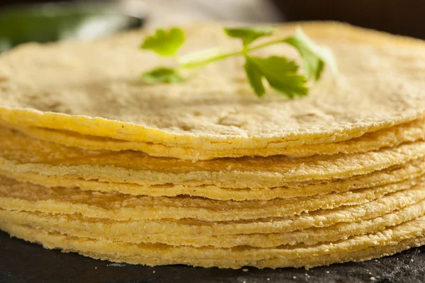 Pilha de Tortilhas de Milho Caseiro — Fotografia de Stock