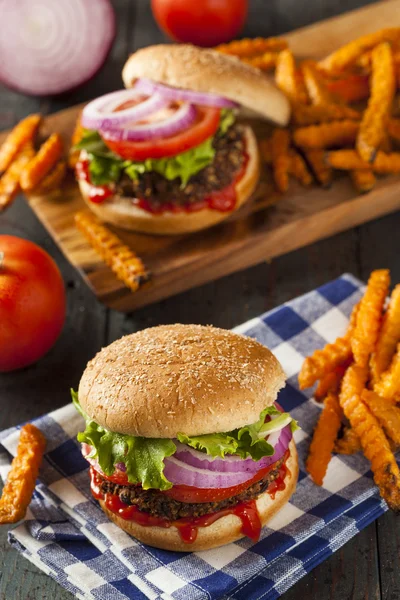 Hamburger domowy quinoa wegetariańska zdrowy — Zdjęcie stockowe