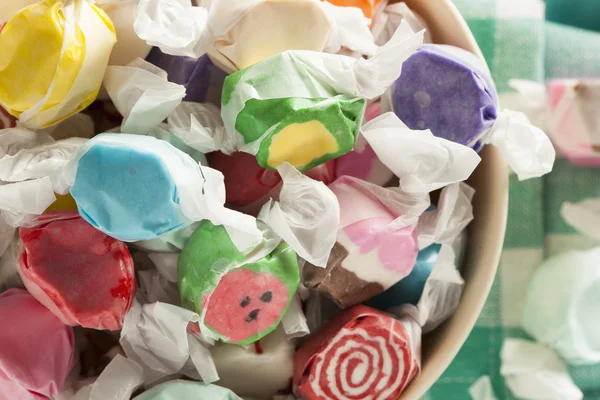 Assorted Sweet Saltwater Taffy — Stock Photo, Image