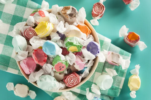 Assorted Sweet Saltwater Taffy — Stock Photo, Image