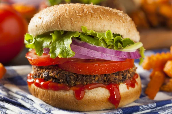 Burger házi egészséges vegetáriánus quinoa — Stock Fotó