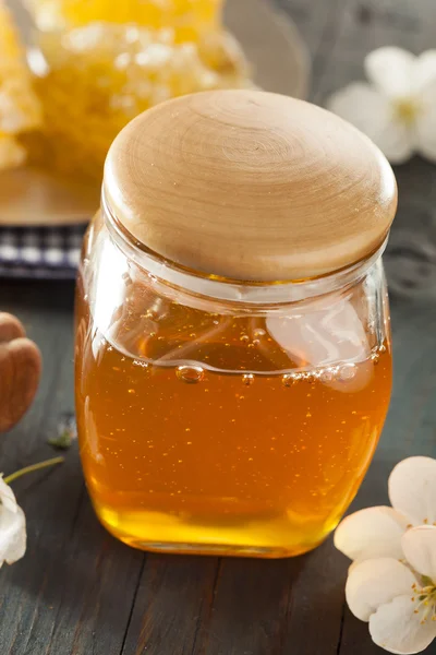 Organic Raw Golden Honey Comb — Stock Photo, Image