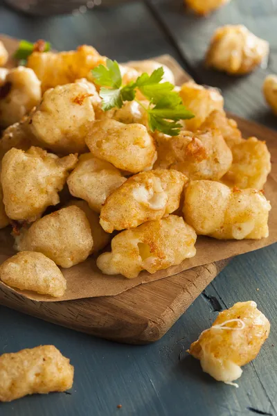 Birra Battered Wisconsin Cheese Curds — Foto Stock