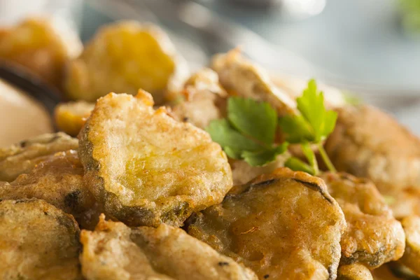 Delicious Battered Fried Pickles — Stock Photo, Image