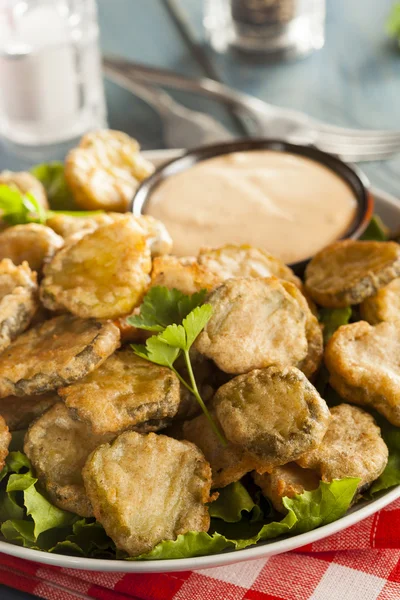 Delicious Battered Fried Pickles — Stock Photo, Image